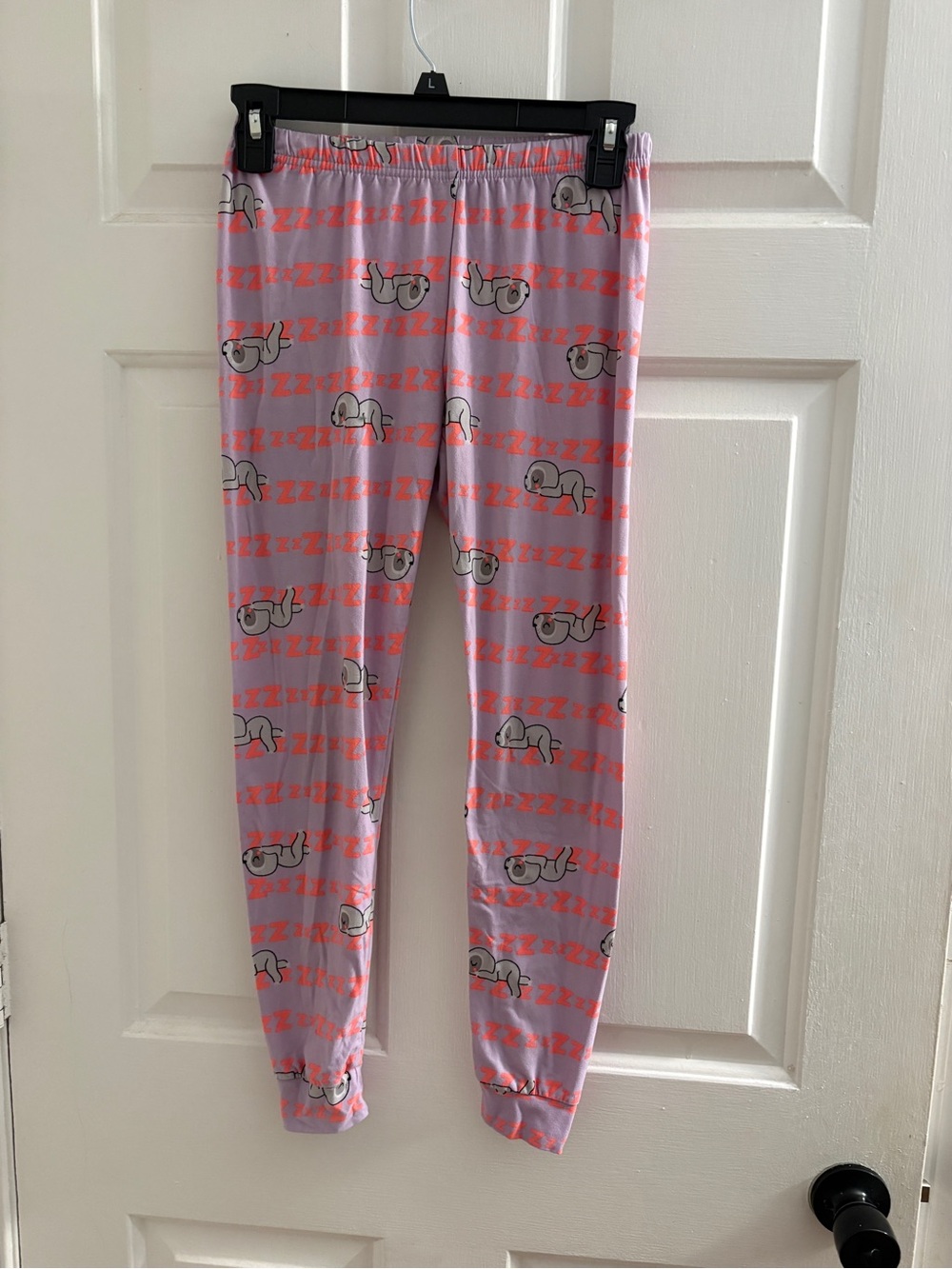 wonder nation Lavender and Coral Sloth Pajama Bottoms